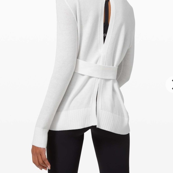 lululemon athletica Sweaters - Lululemon White Sincerely Yours Sweater size 2